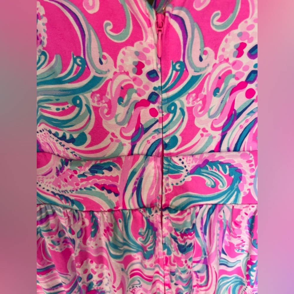Lilly Pulitzer Pink and Blue Swirl Midi Dress - Picture 8 of 8